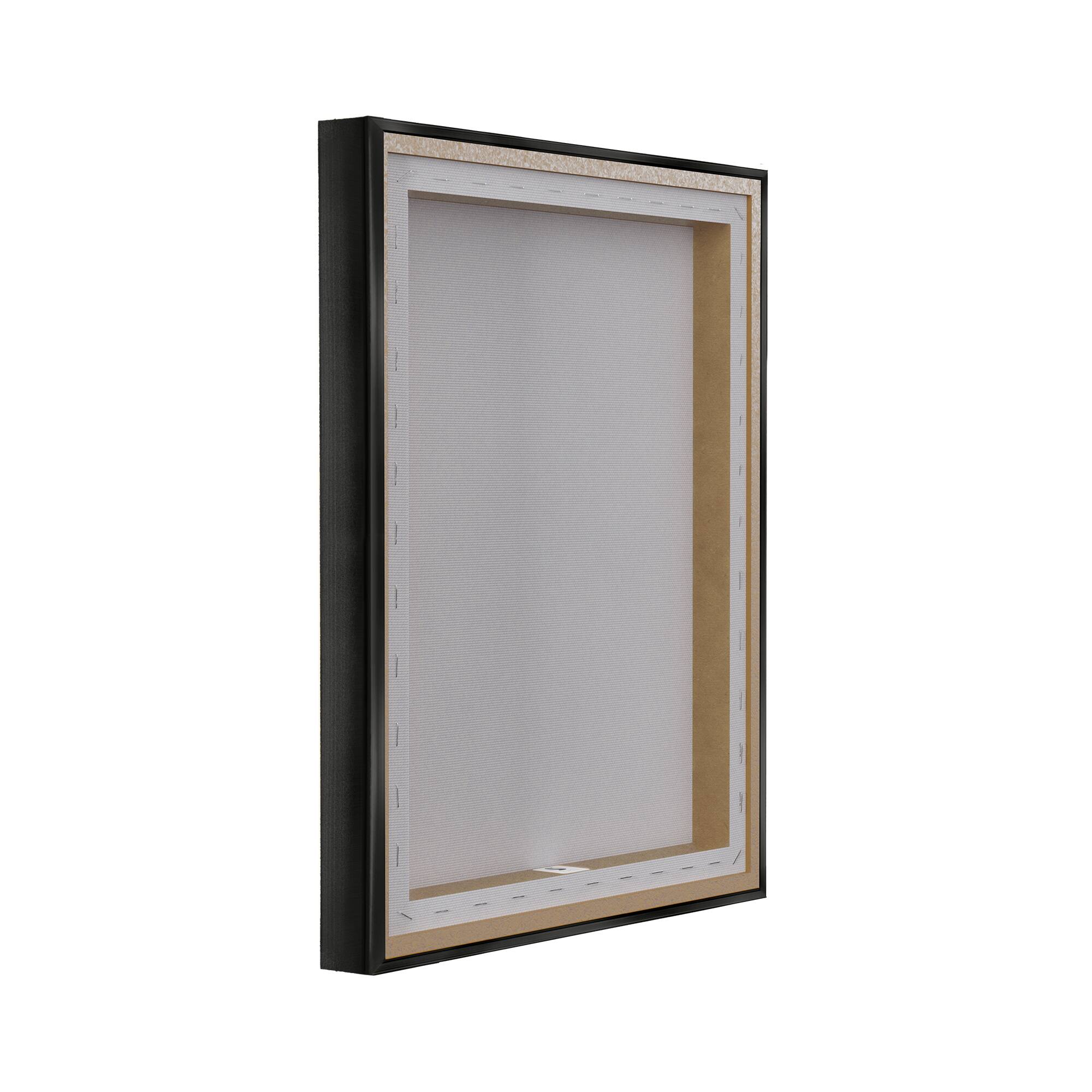 Stupell Industries White Bunny Floral Crown Floating Frame Wall Art
